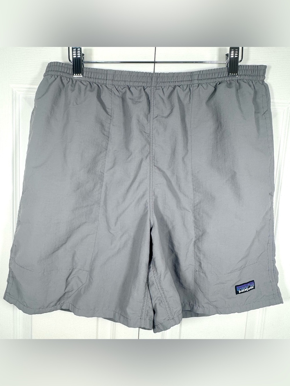Patagonia Men’s Baggies Longs Shorts M Gray 6” Lined Swim Trunks FA11 58032